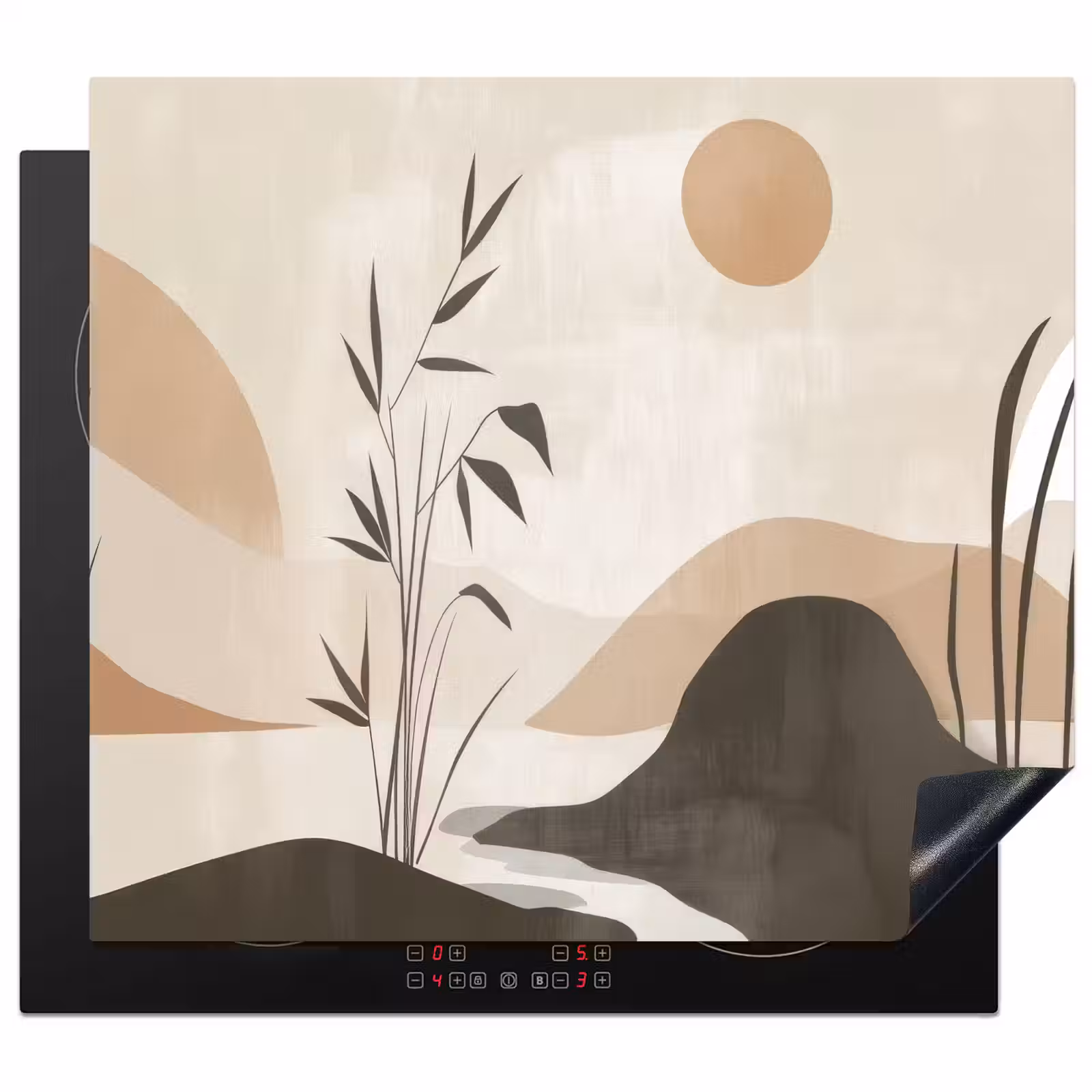 Protector de inducción - Japandi - Paisaje - Beige — 1