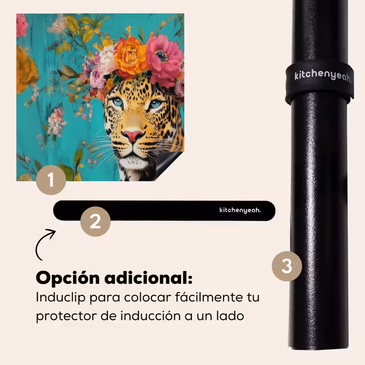 Protector de inducción - Leopardo - Flores - Corona — 8