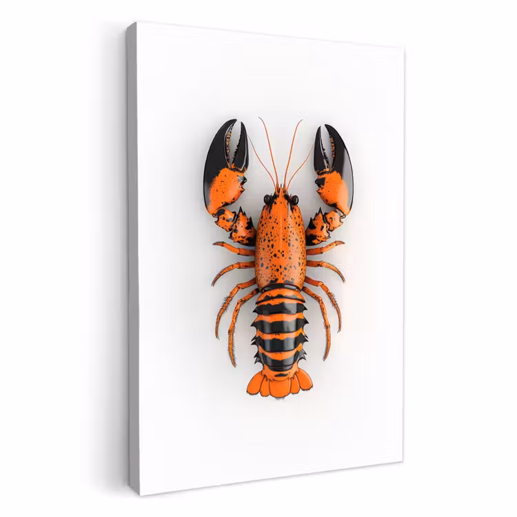 Lienzos decorativos - Cáncer - Negro - Naranja - Blanco - Único — 1