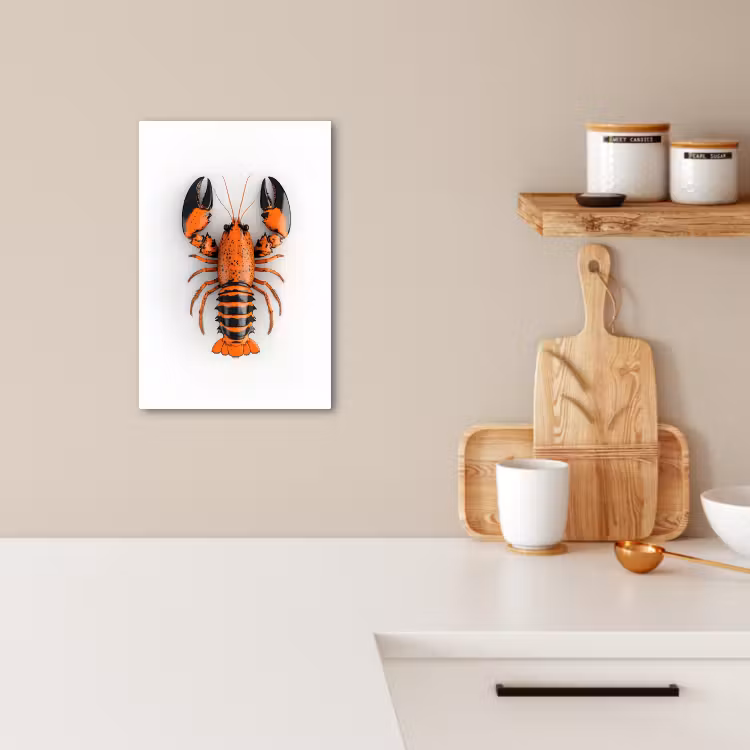 Lienzos decorativos - Cáncer - Negro - Naranja - Blanco - Único — 4