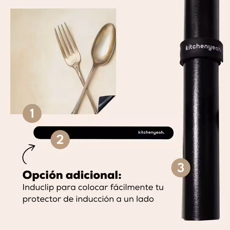 Protector de inducción - Beige - Vintage - Cubiertos — 8