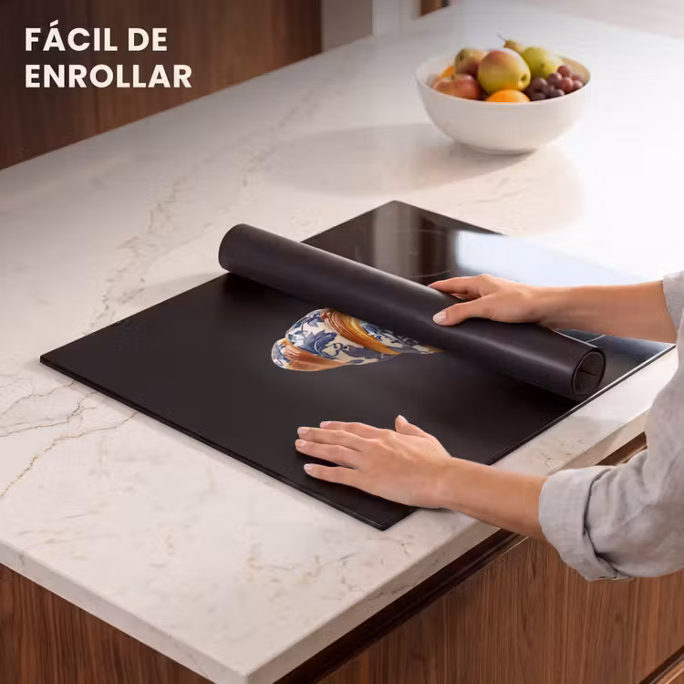 Protector de inducción - Croissant - Motivo floreale - Blu Delft — 7
