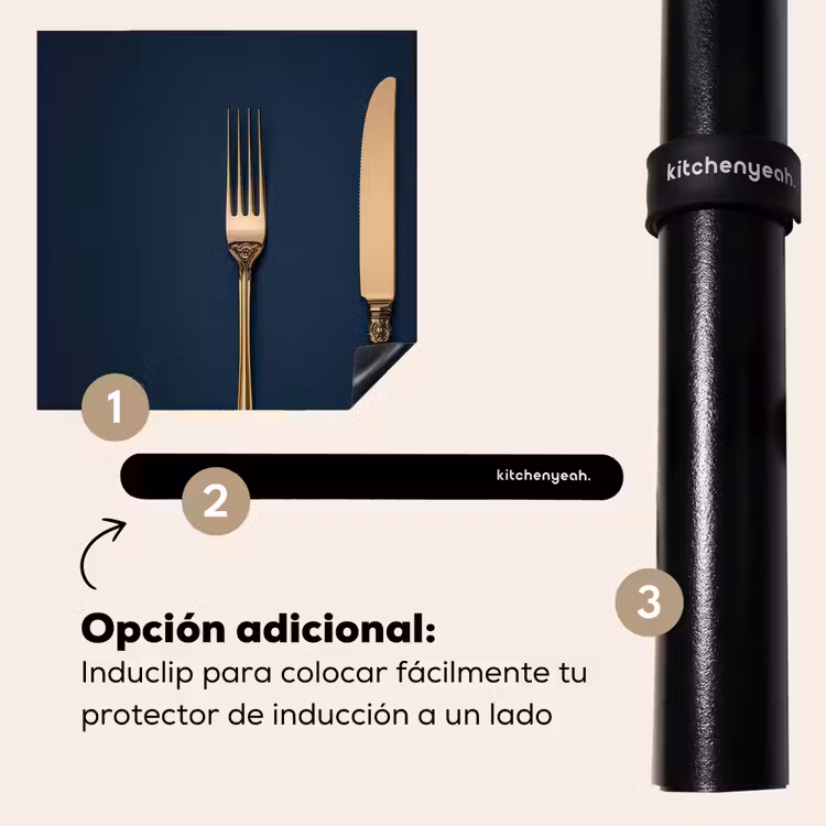 Protector de inducción - Cubertería - Azul oscuro - Oro — 8
