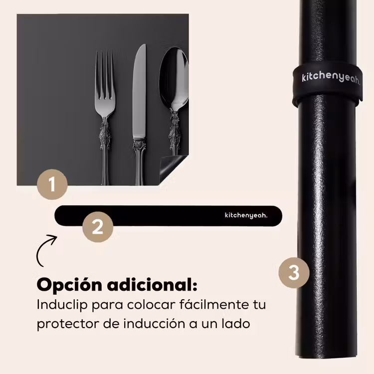 Protector de inducción - Cubiertos - Negro — 8