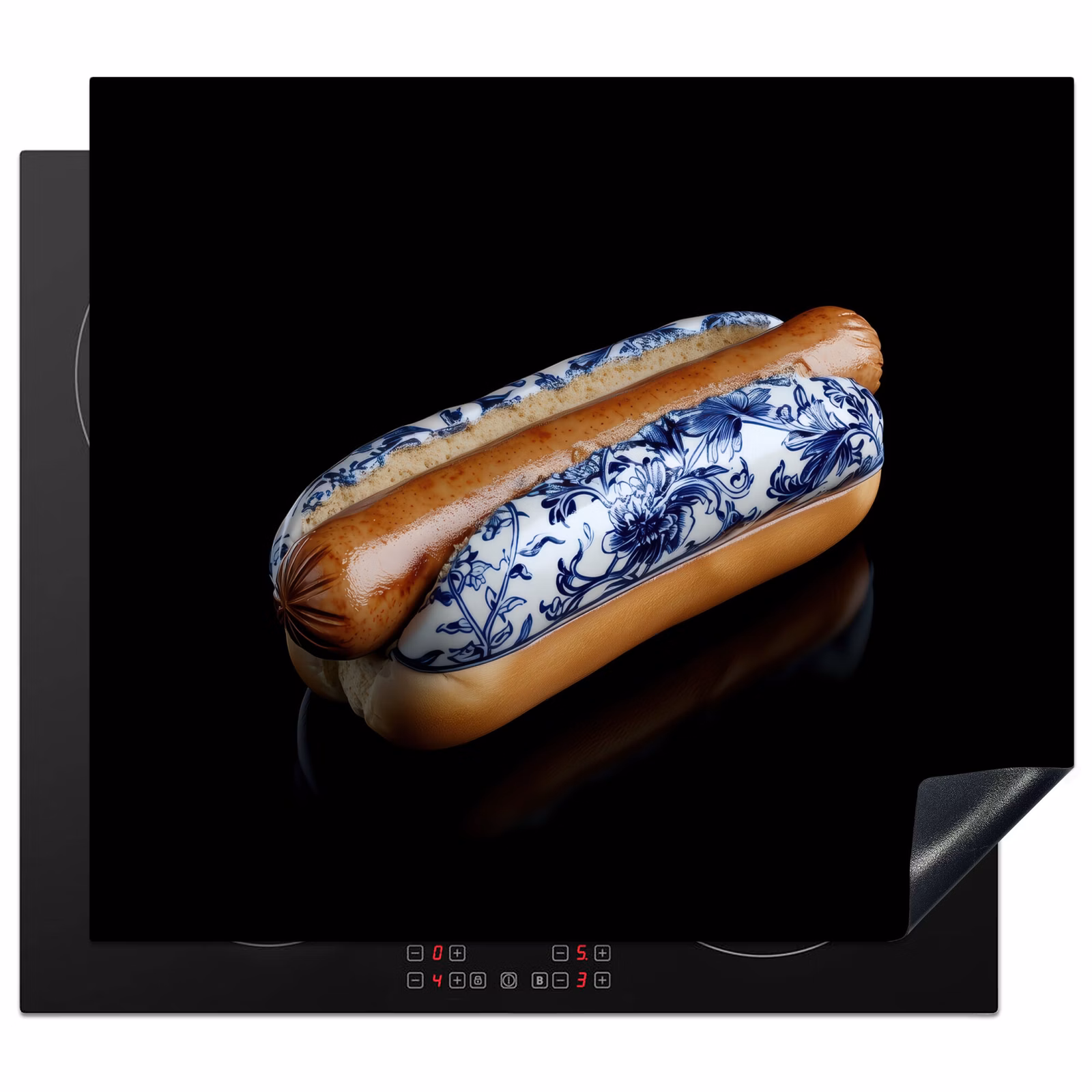 Protector de inducción - Hot dog - Porcellana - Blu Delft - Cibo — 1