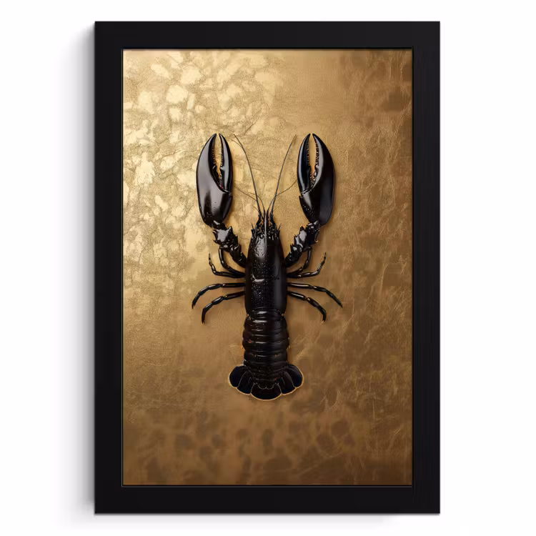 Cuadros enmarcados - Cáncer - Negro - Oro - Lujo — 1
