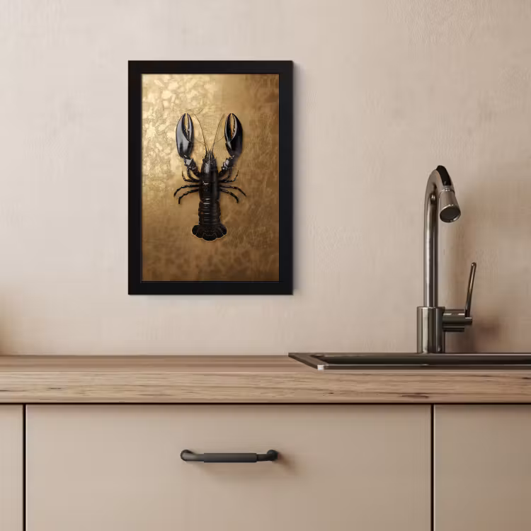 Cuadros enmarcados - Cáncer - Negro - Oro - Lujo — 2