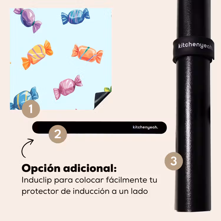 Protector de inducción - Azul - Patrón - Caramelo — 8