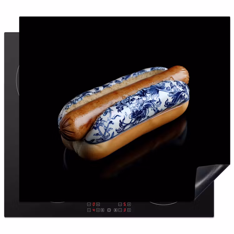 Protector de inducción - Hot dog - Porcellana - Blu Delft - Cibo — 1