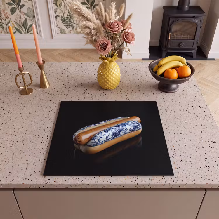 Protector de inducción - Hot dog - Porcellana - Blu Delft - Cibo — 3