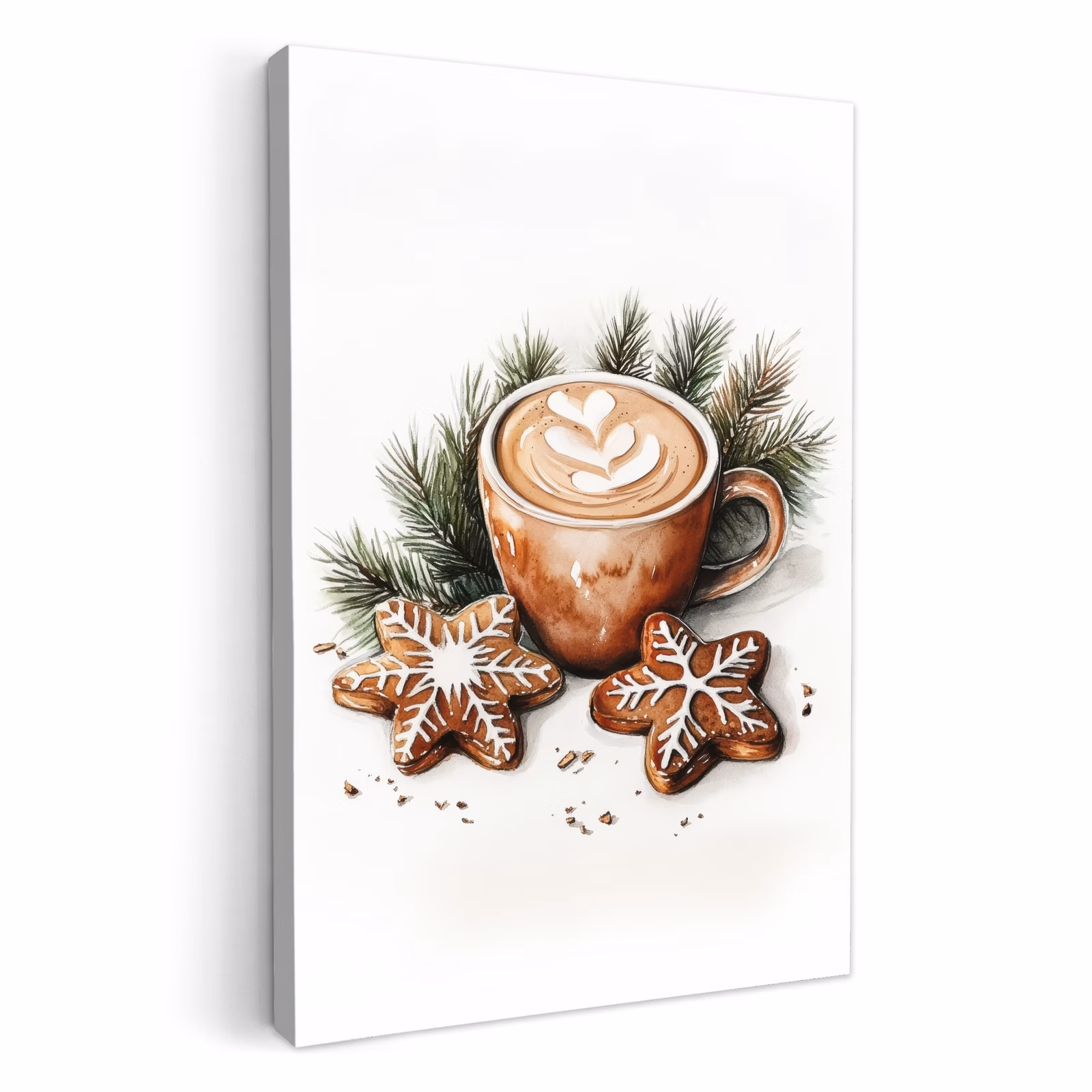 Lienzos decorativos - Café - Tarta - Invierno - Arte - Navidad — 1