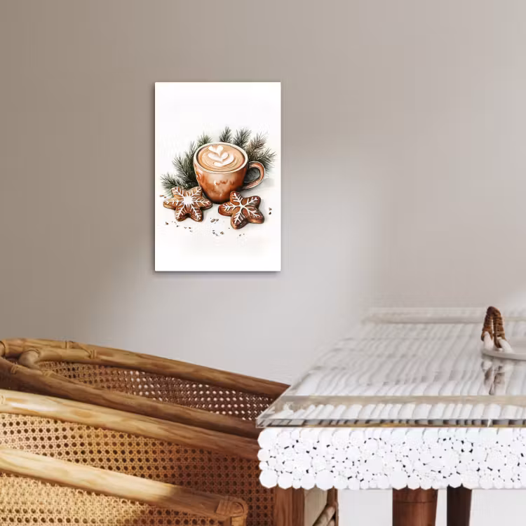 Lienzos decorativos - Café - Tarta - Invierno - Arte - Navidad — 2
