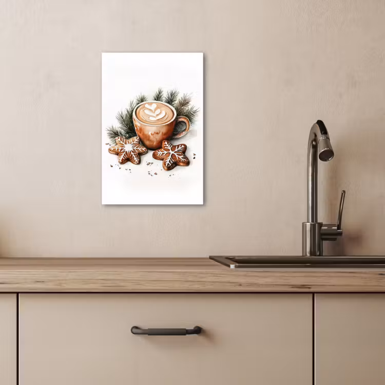 Lienzos decorativos - Café - Tarta - Invierno - Arte - Navidad — 4
