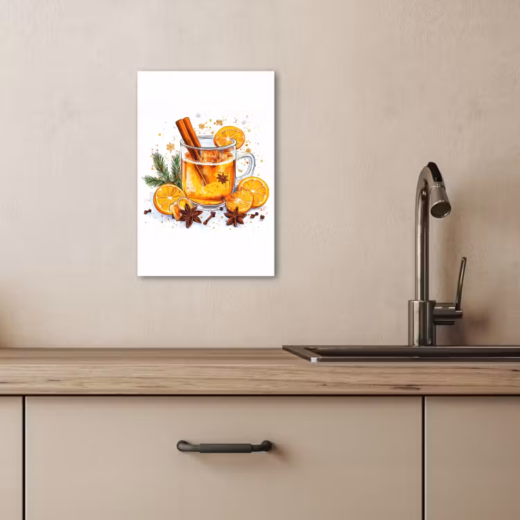 Lienzos decorativos - Caliente - Té - Naranja - Canela — 3