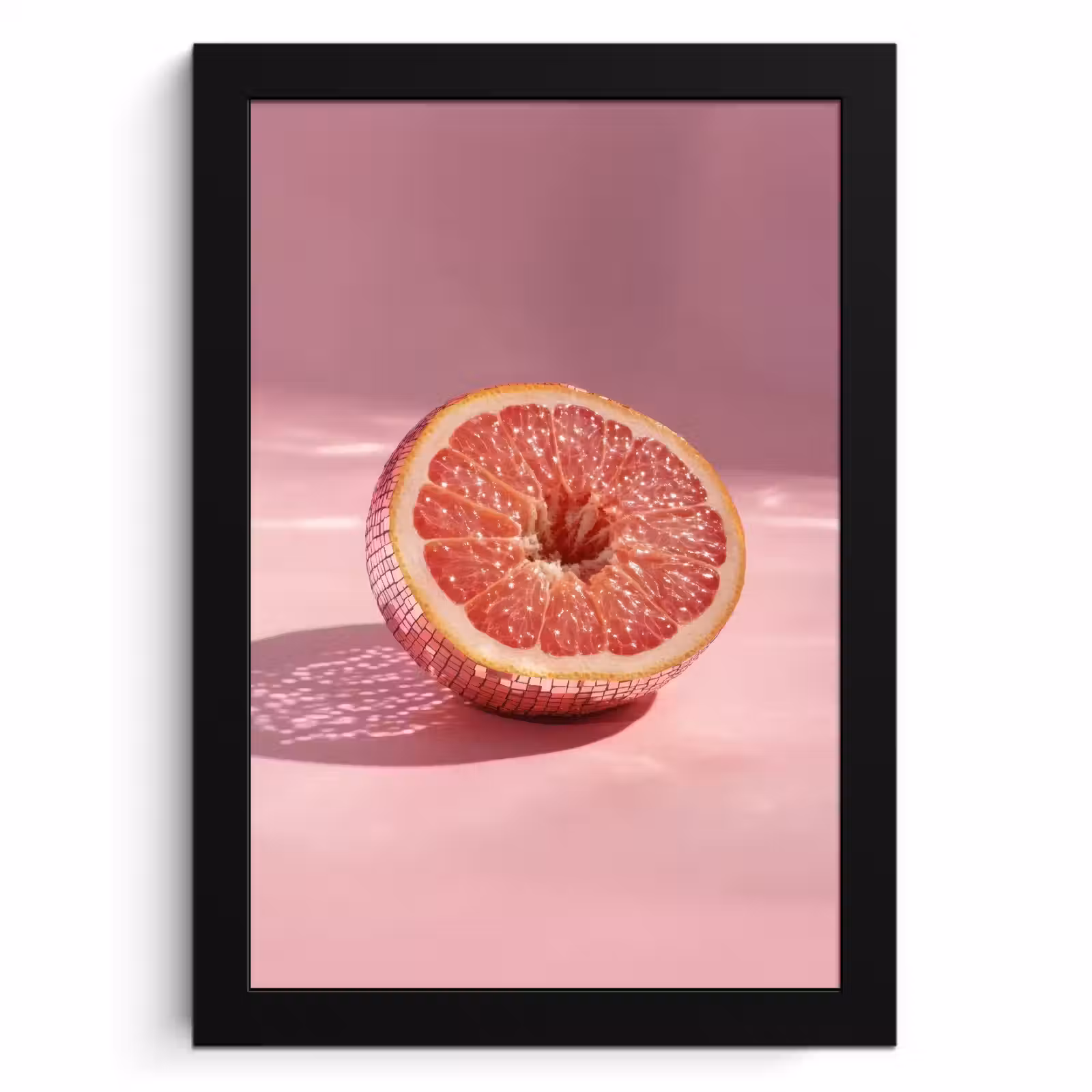 Cuadros enmarcados - Pomelo - Rosa - Disco - Brillante — 1
