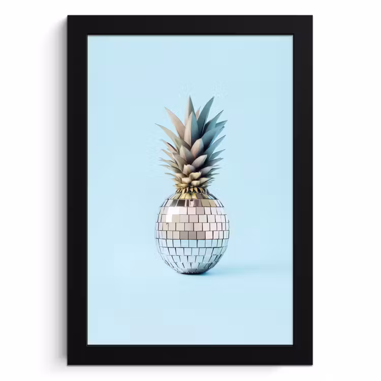 Cuadros enmarcados - Azul - Piña - Disco - Discoball — 1
