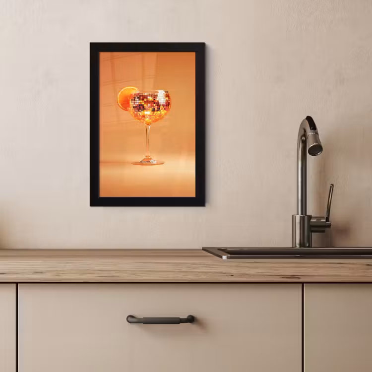Cuadros enmarcados - Bebida - Naranja - Purpurina - Disco — 2