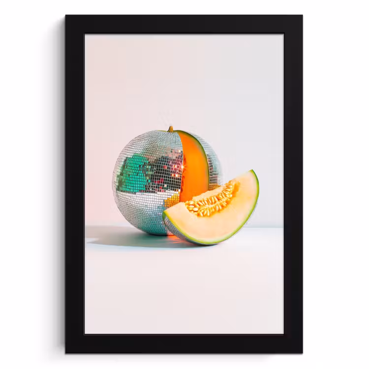Cuadros enmarcados - Disco - Discoball - Melón - Pastel — 1