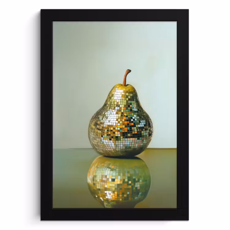 Cuadros enmarcados - Fruta - Disco - Arte - Purpurina — 1