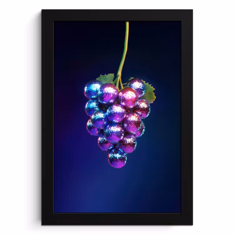 Cuadros enmarcados - Morado - Disco - Fiesta - Uva — 1