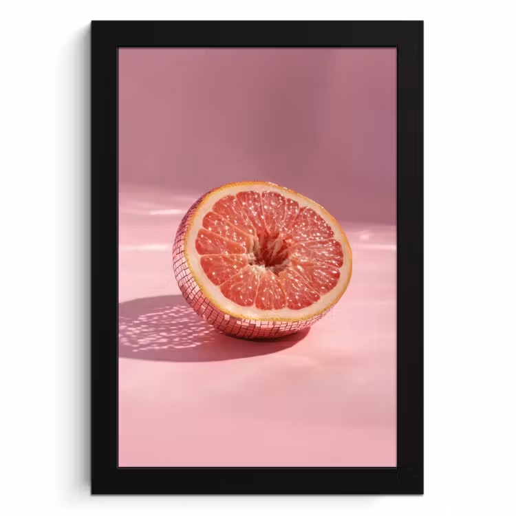 Cuadros enmarcados - Pomelo - Rosa - Disco - Brillante — 1