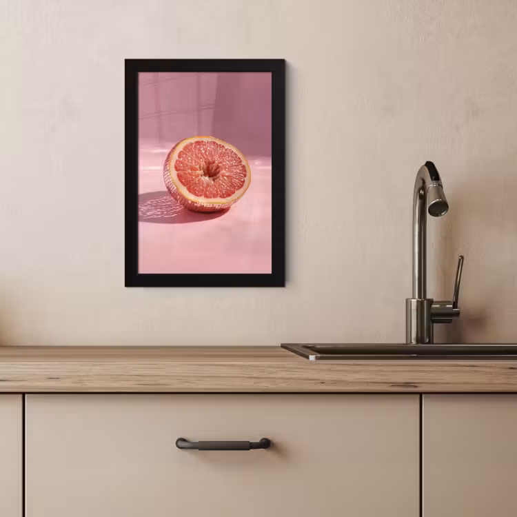 Cuadros enmarcados - Pomelo - Rosa - Disco - Brillante — 3