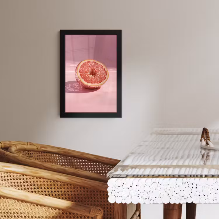 Cuadros enmarcados - Pomelo - Rosa - Disco - Brillante — 4