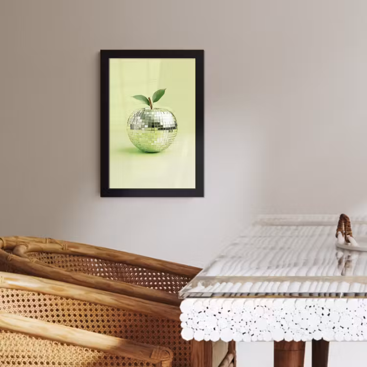 Cuadros enmarcados - Verde - Disco - Decoración - Manzana — 4