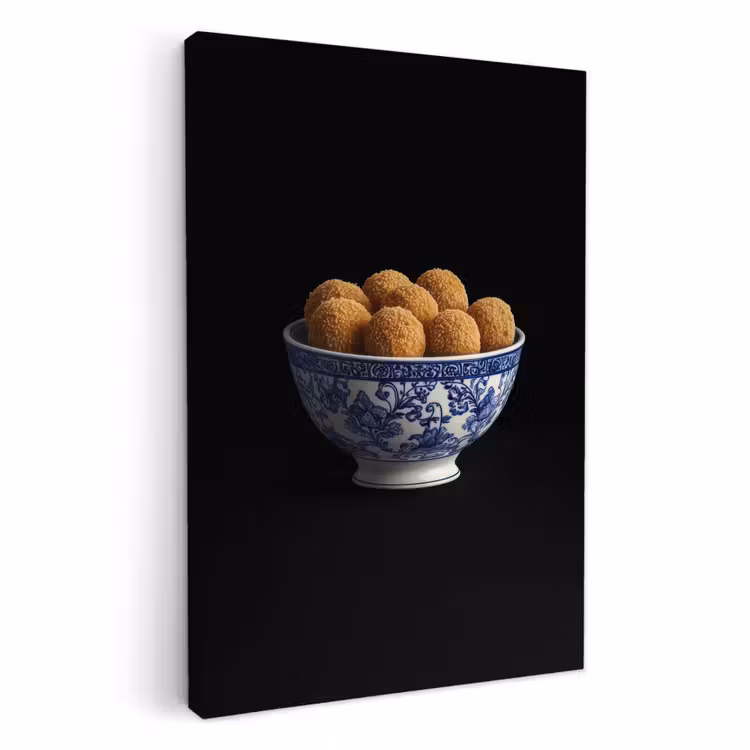Lienzos decorativos - Azul de Delft - Bitterballen - Holanda - Cuenco — 1