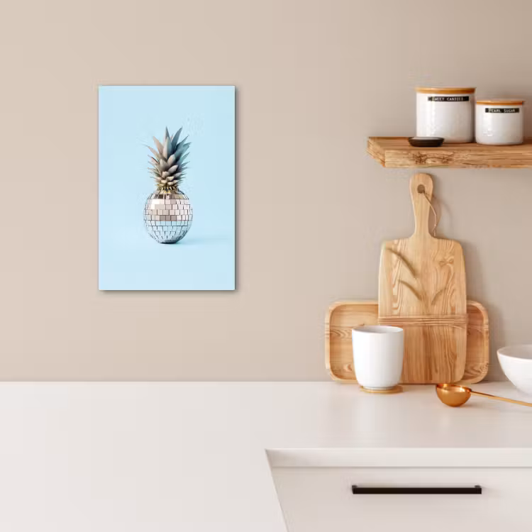 Lienzos decorativos - Azul - Piña - Disco - Discoball — 2