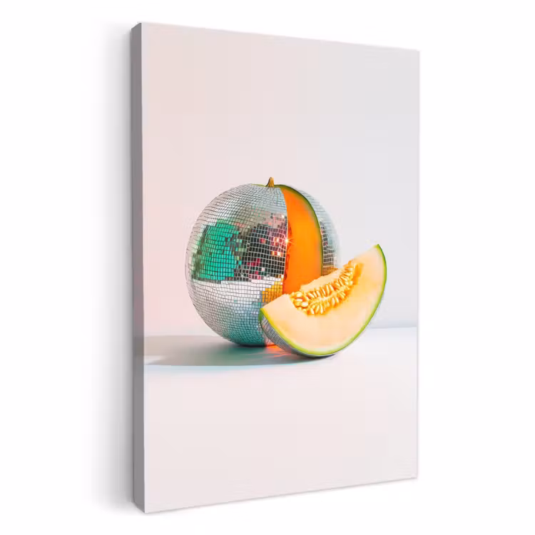 Lienzos decorativos - Disco - Discoball - Melón - Pastel — 4