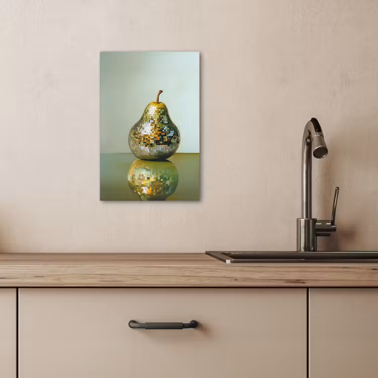 Lienzos decorativos - Fruta - Disco - Arte - Purpurina — 2