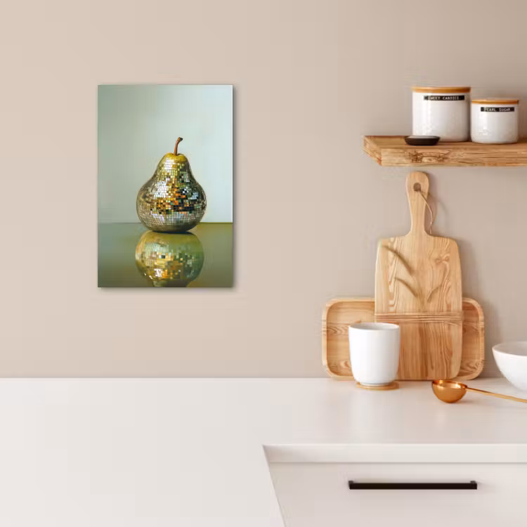 Lienzos decorativos - Fruta - Disco - Arte - Purpurina — 3