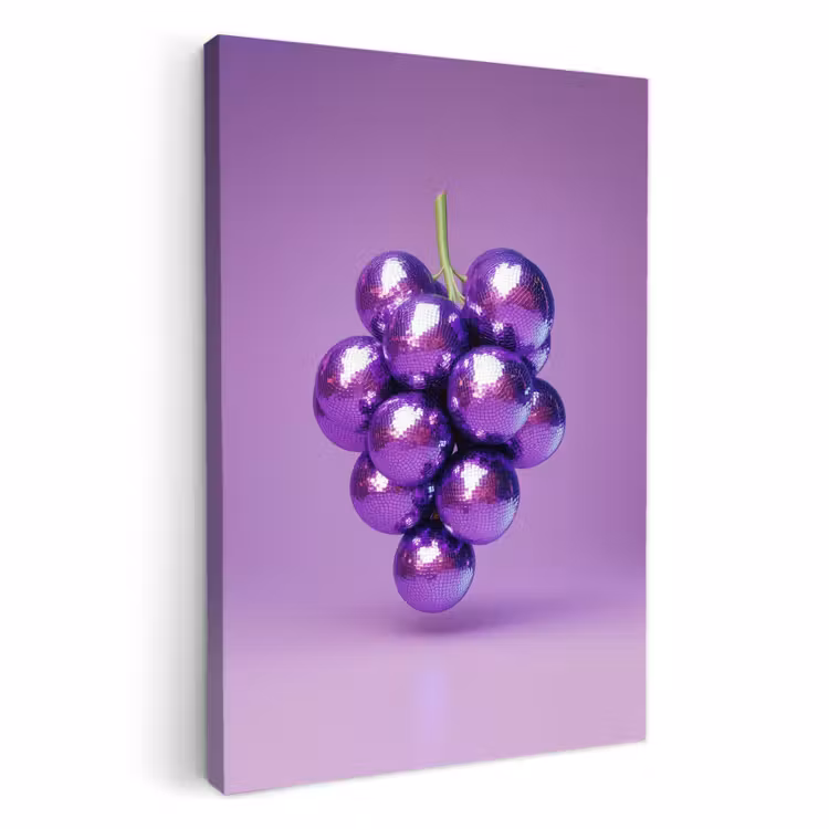 Lienzos decorativos - Uva - Disco - Purpurina - Morado — 1