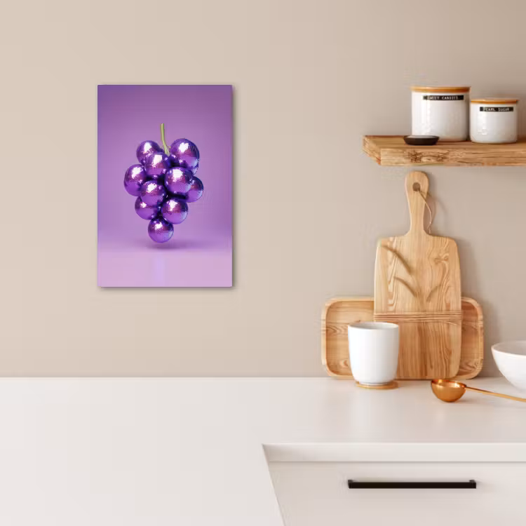 Lienzos decorativos - Uva - Disco - Purpurina - Morado — 2