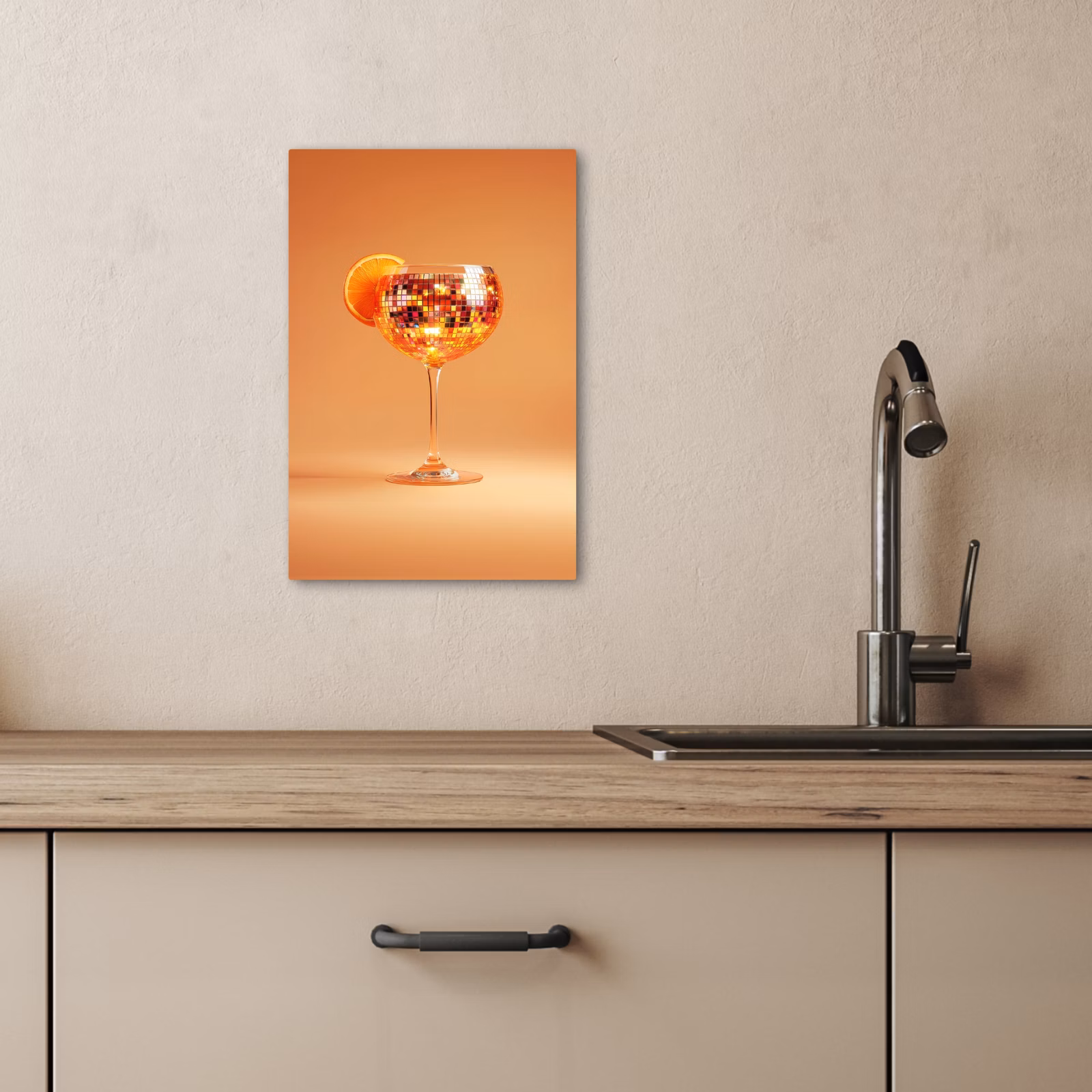 Lienzos decorativos - Bebida - Naranja - Purpurina - Disco — 1