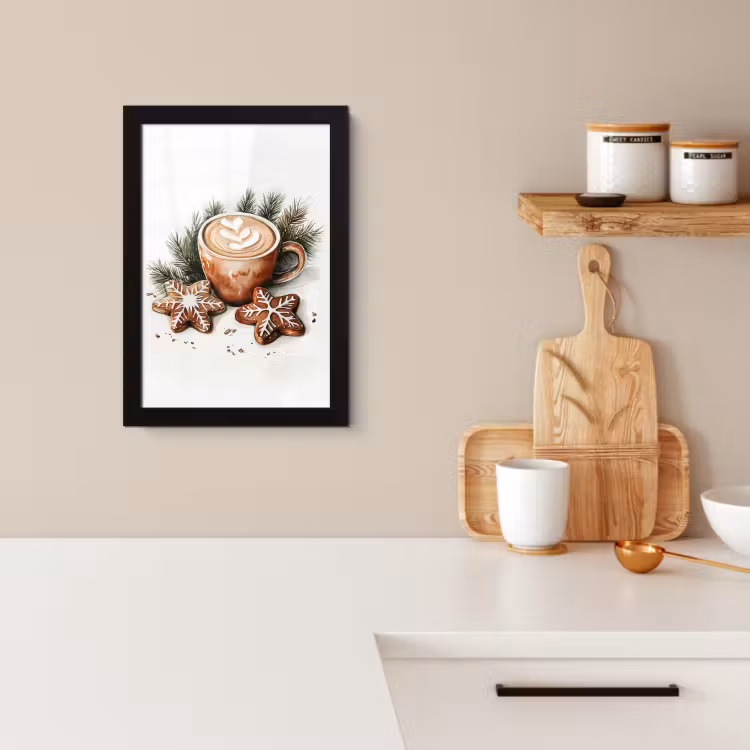 Cuadros enmarcados - Café - Tarta - Invierno - Arte - Navidad — 2