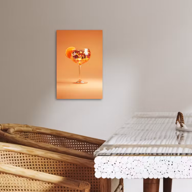 Lienzos decorativos - Bebida - Naranja - Purpurina - Disco — 3
