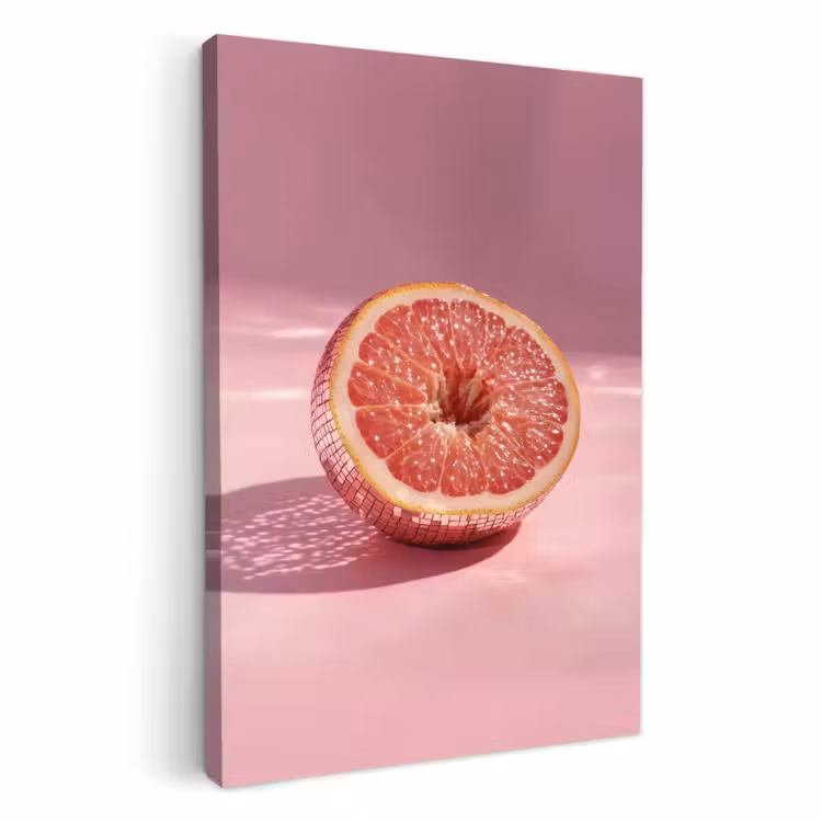 Lienzos decorativos - Pomelo - Rosa - Disco - Brillante — 1