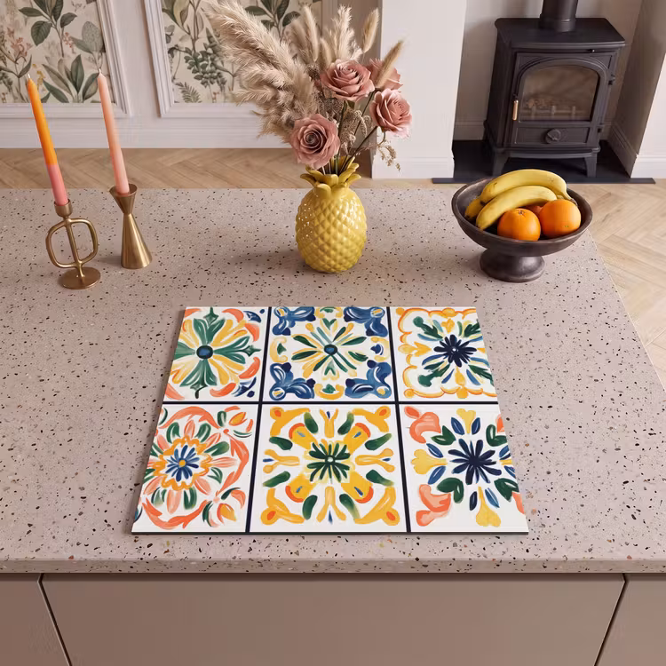 Protector de inducción - Spagnolo - Piastrelle - Ceramica - Fiori — 3