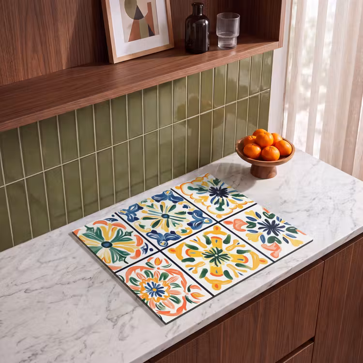 Protector de inducción - Spagnolo - Piastrelle - Ceramica - Fiori — 4
