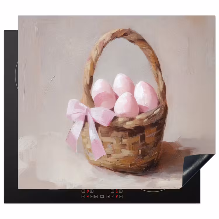 Protector de inducción - Cesta - Huevos - Rosa — 1