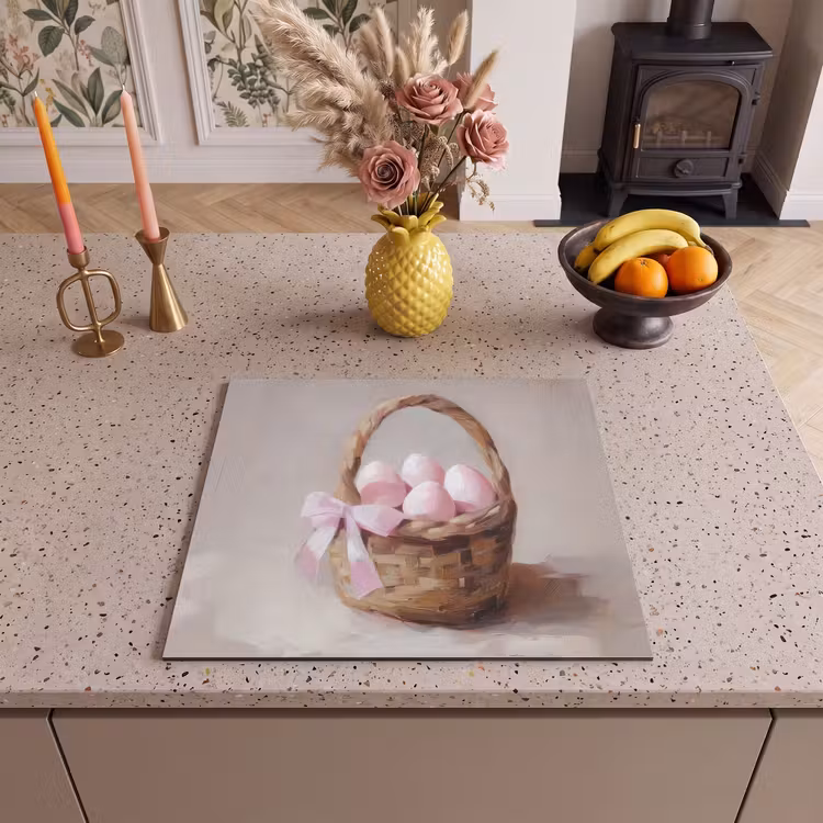 Protector de inducción - Cesta - Huevos - Rosa — 3