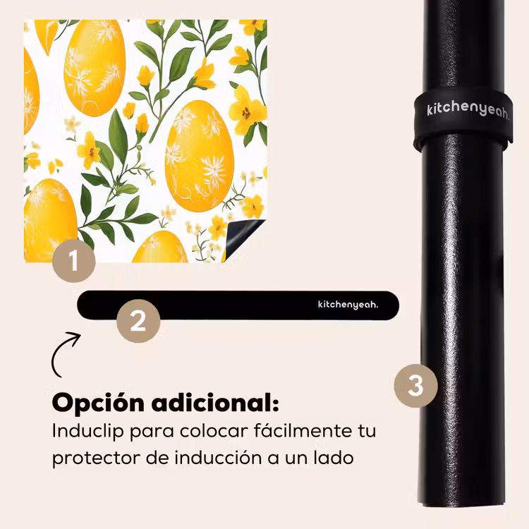 Protector de inducción - Flores - Huevos de Pascua - Amarillo — 8