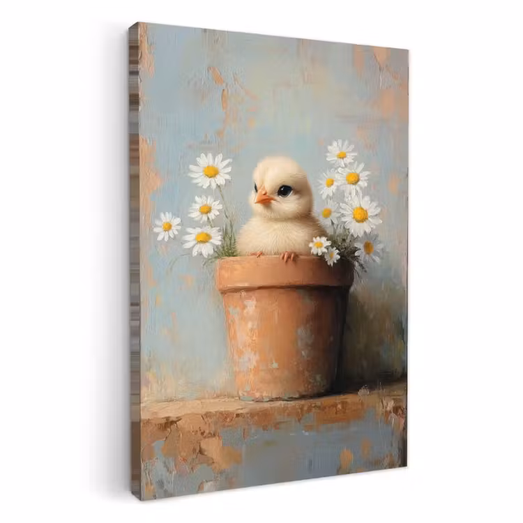 Maceta - Pollito - Flores — 1