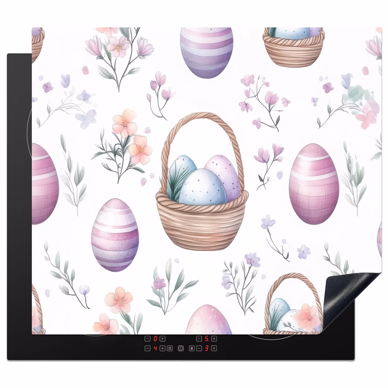 Protector de inducción - Flores - Huevos de Pascua - Patrón — 1