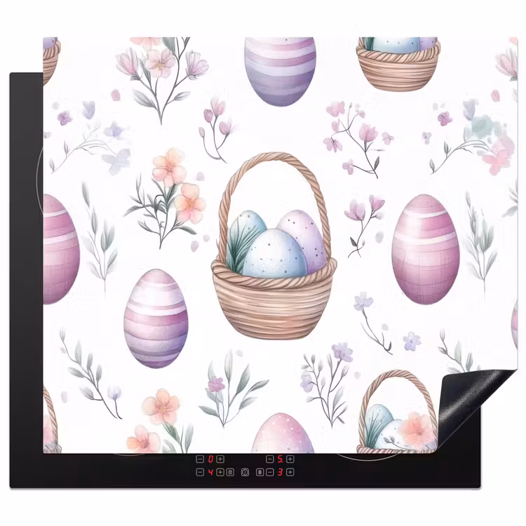 Protector de inducción - Flores - Huevos de Pascua - Patrón — 1