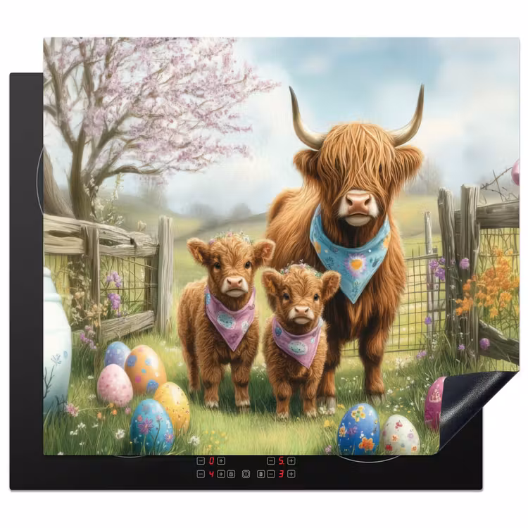 Protector de inducción - Highlanders escoceses - Huevos de Pascua - Primavera — 1