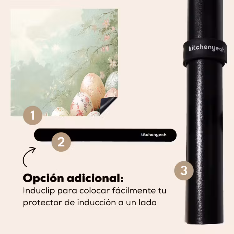 Protector de inducción - Huevos de Pascua - Tonos pastel - Flores — 8