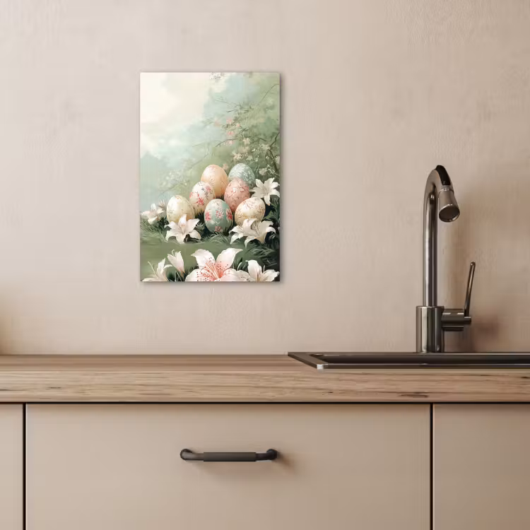 Huevos de Pascua - Tonos pastel - Flores — 2